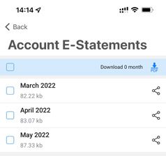 When I exported my E-statement for more than 1 months, I got a list of files instead of one file, how can I download them all?